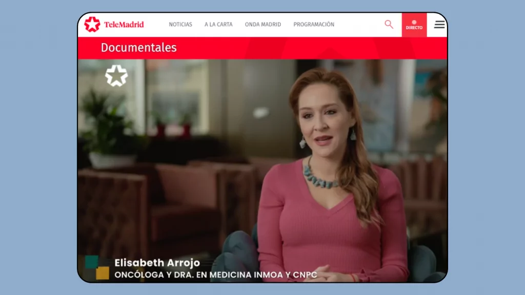 Doctora Elisabeth Arrojo en Television Que comemos de Telemadrid portada blog