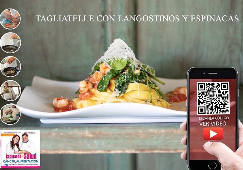 Forma de ver en video las recetas saludables en el libro Cocinando tu salud