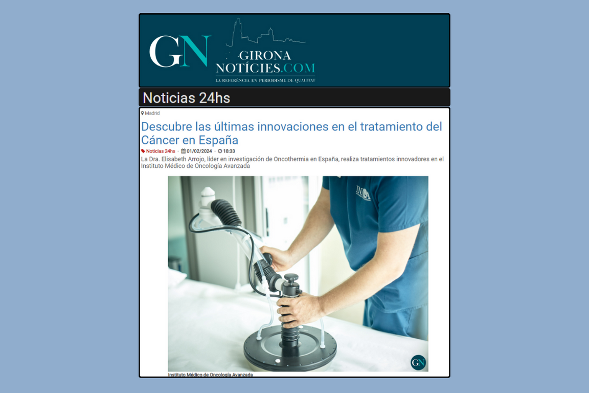Tratamiento combinado de Hipertermia y Radiocirugía noticia Descubre las últimas innovaciones en el tratamiento del Cáncer en España