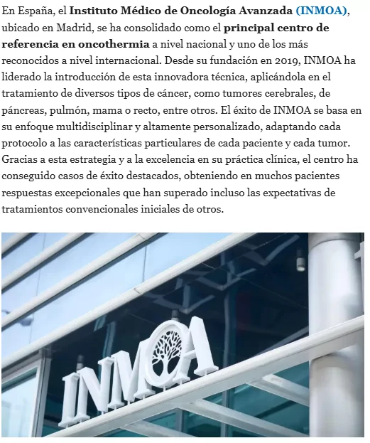 2025_05_09 La Dra. Arrojo en prensa Periódico El Español Oncothermia, un tratamiento selectivo y efectivo contra el cáncer_3