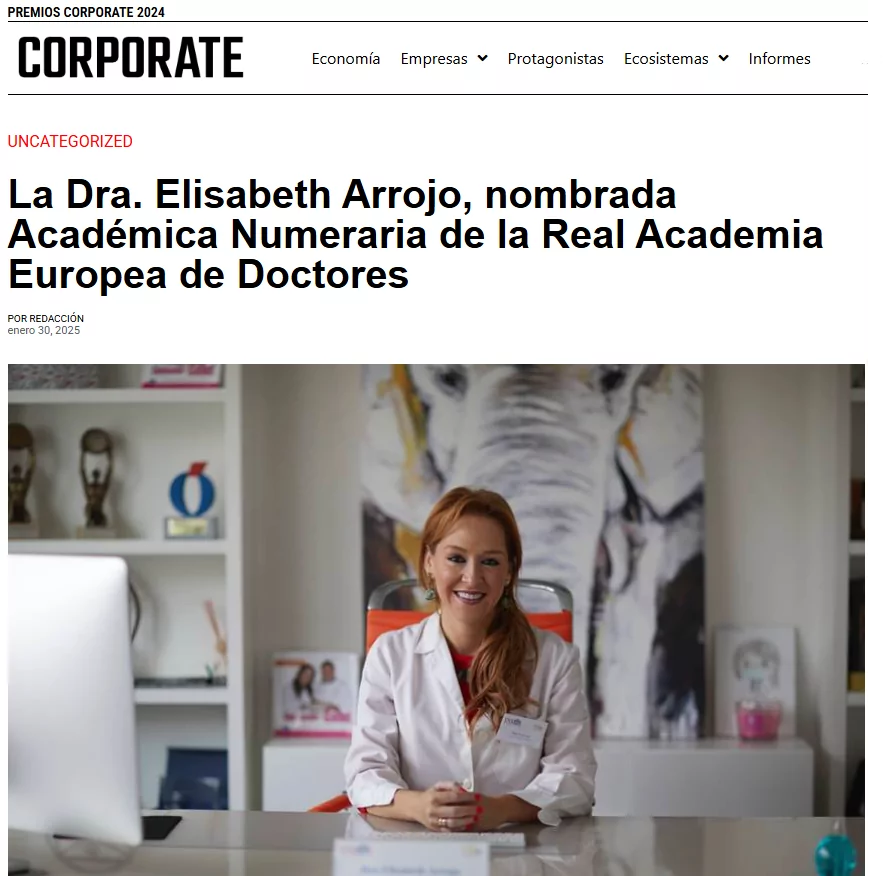 La Dra. Arrojo, Académica Numeraria de la Real Academia Europea de Doctores_Corporate