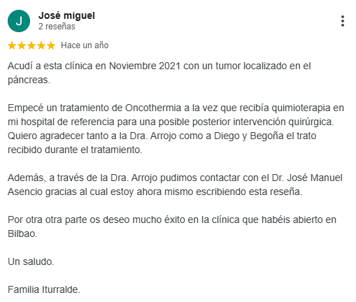 Oncothermia opiniones Reseña José Miguel