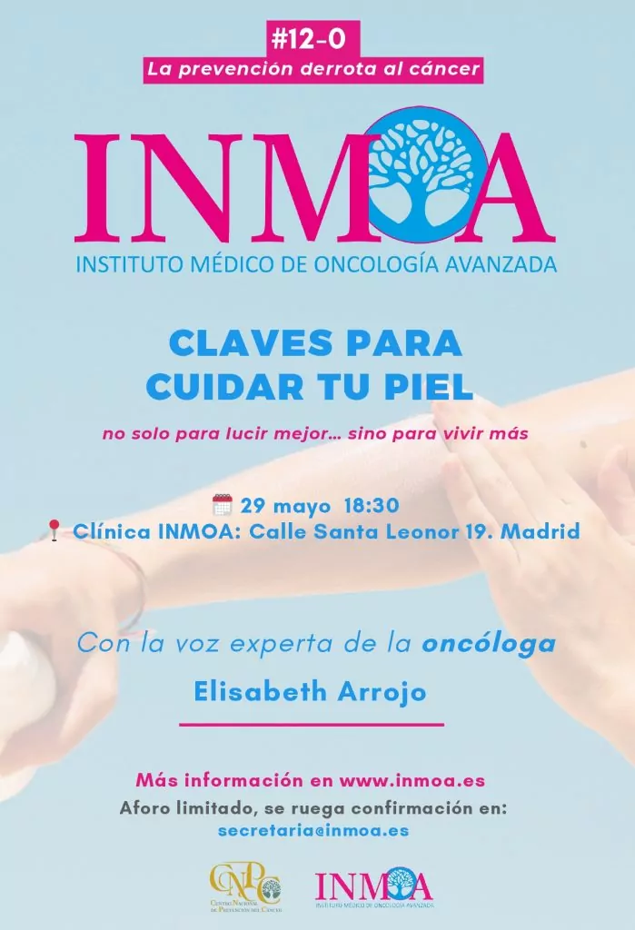 Conferencia de la Dra. Elisabeth Arrojo 29 mayo 2025 Claves para cuidar tu piel_cartel