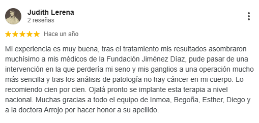 Oncothermia opiniones Judith Lerena