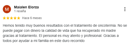 Oncothermia opiniones Maialen Elorza