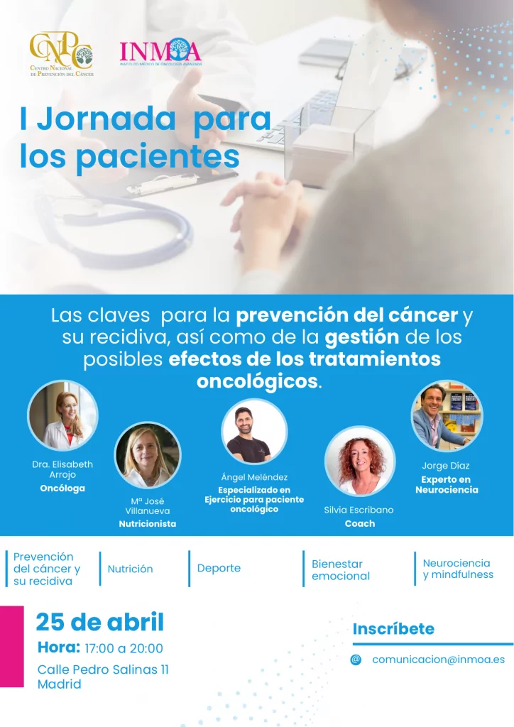 Jornadas por la ciencia para los pacientes en inmoa 25 abril 2024 cartel